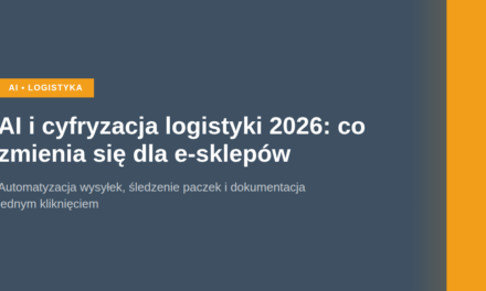 AI i cyfryzacja logistyki e-commerce w 2026 roku: co zmienia się dla e-sklepów