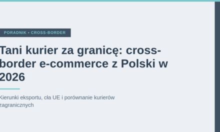 Tani kurier za granicę: cross-border e-commerce z Polski w 2026