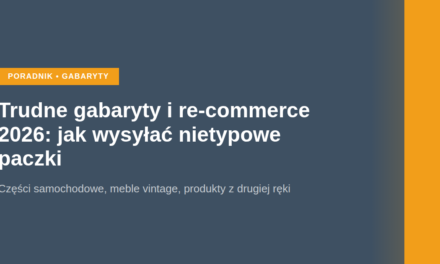 Trudne gabaryty i re-commerce 2026: jak wysyłać części samochodowe i produkty z drugiej ręki